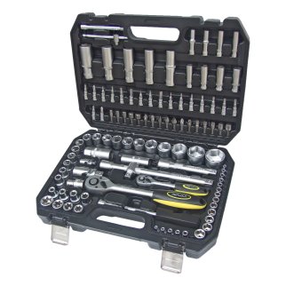 Набор торцевых головок 1/4&quot; 1/2&quot;DR 6-гранный 108 предметов ЭВРИКА фото