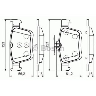 Колодки тормозные задние дисковые к-кт BOSCH 0 986 494 659 фото