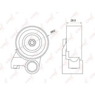 Ролик ГРМ LYNXauto PB1072 фото