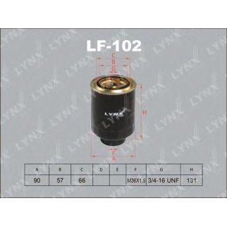 Фильтр топливный LYNXauto LF102 фото