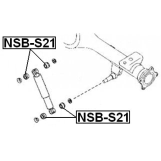 Втулка заднего амортизатора FEBEST NSB-S21 фото 2