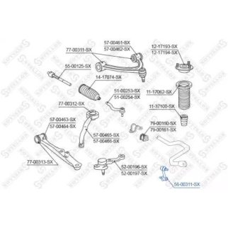 56-00311-SX_тяга стабилизатора переднего! Toyota Altezza/Lexus IS200/300 GXE10/JCE10 фото