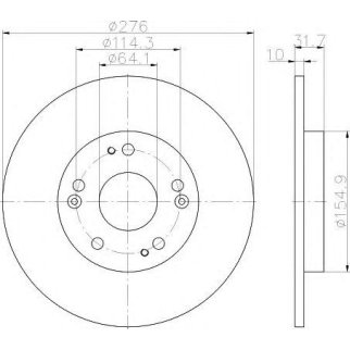 Диск тормозной PAGID 8DD 355 118-351 фото
