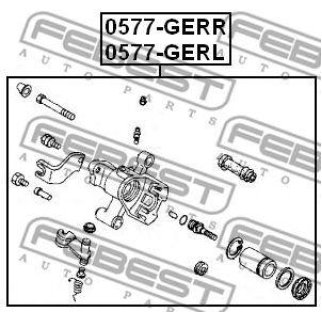 Суппорт тормозной задний FEBEST 0577-GERL фото