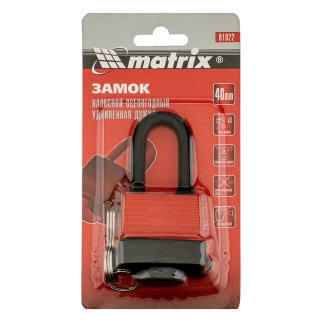 Замок навесной всепогодный 40мм удлиненная дужка MATRIX фото 7