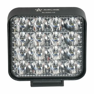 Фара светодиодная квадратная, 16 LED рассеяный свет, 16W, (83х83х22) 12/24V фото 2