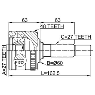 1610-801A48_ШРУС наружный к-кт! ABS MB Vito 96-03 фото 2