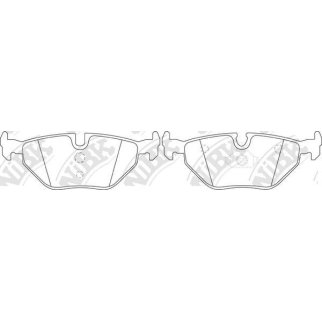 Колодки тормозные задние дисковые к-кт NiBK PN0014 фото
