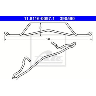 Пружина переднего суппорта ATE 11.8116-0097.1 фото
