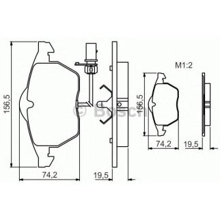 Колодки тормозные передние к-кт BOSCH 0 986 495 232 фото
