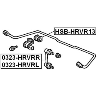 Втулка (сайлентблок) заднего стабилизатора FEBEST HSB-HRVR13 фото 2