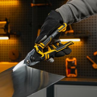 Ножницы по металлу,270мм, прямой рез,сталь-CrMo, трехкомп.рук-ки Denzel фото 10