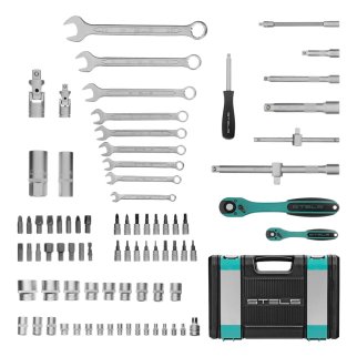 Набор инструмента 12-гран. головки 82пр. STELS фото 2