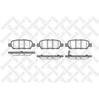 Колодки дисковые з. Nissan X-Trail 2.0i/2.5i/2.2dCi/Skyline V35 01> STELLOX 887001_SX фото