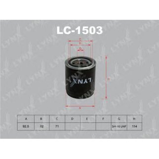 Фильтр масляный LYNXauto LC-1503 фото
