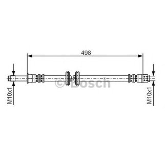 Шланг тормозной передний BOSCH 1 987 481 006 фото
