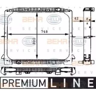 Радиатор основной Hella 8MK 376 721-571 фото 2