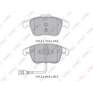 Колодки тормозные передние к-кт LYNXauto BD-8038 фото