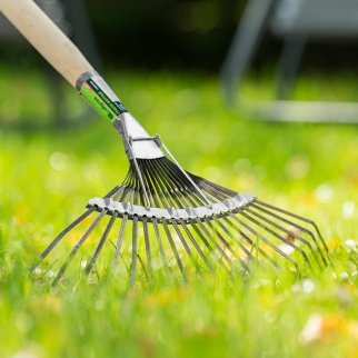 Грабли веерные 20зубьев б/ч оксидированные, плоский зуб СИБРТЕХ фото 6