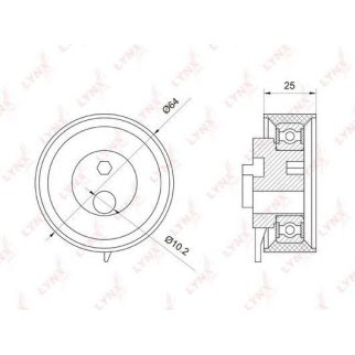 Ролик ГРМ LYNXauto PB1071 фото