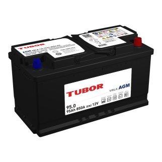 Аккумуляторная батарея TUBOR AGM 6СТ95 обр 353х175х190 фото