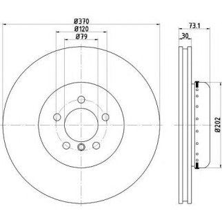 Диск тормозной передний вентилируемый TEXTAR 92265325 фото