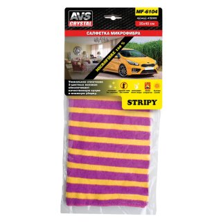 06 Салфетка микрофибра 2-х цветная салфетка высокой плотности AVS MF-6104 (35х40см)(1шт), шт фото