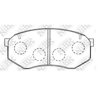 Колодки тормозные передние к-кт NiBK PN1246 фото