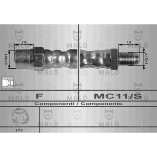Шланг тормозной передн. VW Golf I 74-83, Jetta I 7 фото