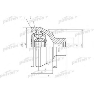 Шрус привода PATRON PCV4958 фото