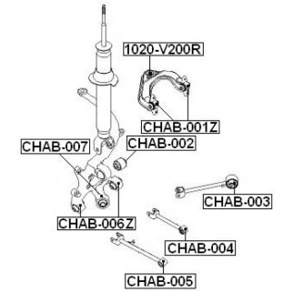 Сайлентблок FEBEST CHAB-005 фото 2