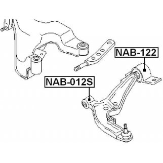 NAB-122_сайлентблок задний переднего рычага без кронштейна!Nissan Serena C24 99-04 фото 2