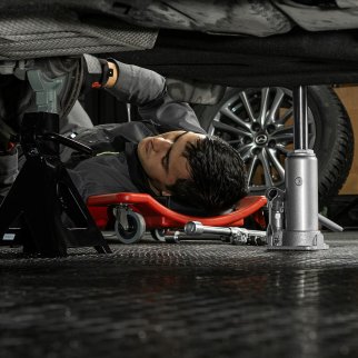 Домкрат бутылочный 3т гидравлический 194–372мм MATRIX фото 1