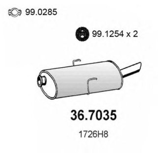 Глушитель основной ASSO 36.7035 фото