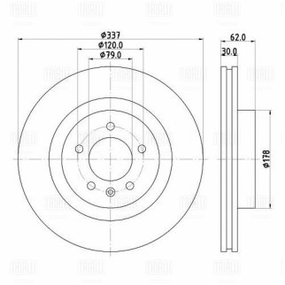 Диск тормозной TRIALLI DF 130105 фото 3