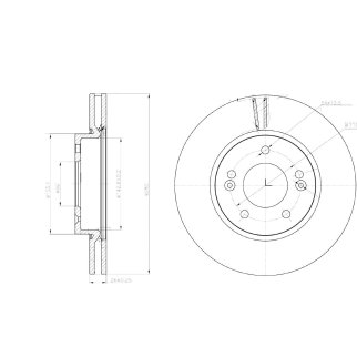 Диск торм. для а/м Changan CS35 (12-)/CS35 Plus (21-) перед. d=280 (DF 270055) фото 3