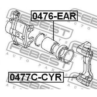 Скоба суппорта заднего FEBEST 0477C-CYR фото