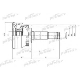ШРУС наружн к-кт NISSAN: Almera N16 2.2dCi/Di 00- [A:27, B:26, ABS:44] фото