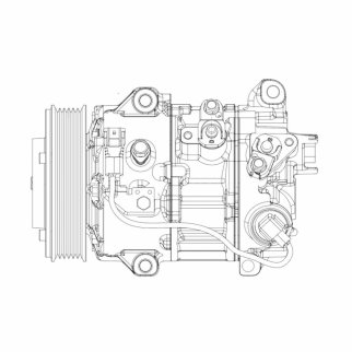 Компрессор кондиц. для а/м Toyota RAV 4 (13-) 2.0i (3ZRFE) (LCAC 1940) фото 3