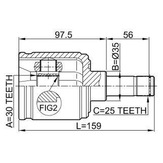 ШРУС ВНУТРЕННИЙ ЛЕВЫЙ 30X35X25 (FEBEST) фото 2