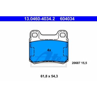 Колодки зад.MERCEDES W124, W201, W202 фото
