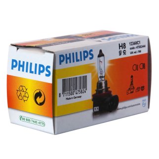 Лампа 12V H8 35W PHILIPS 1 шт. картон 12360C1 фото