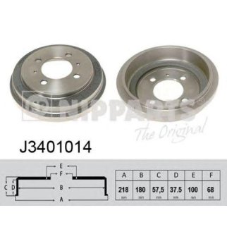 Барабан тормозной NIPPARTS J3401014 фото