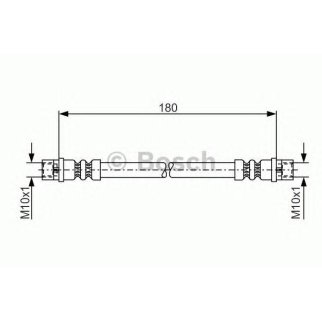 Шланг тормозной AUDI 80,100 задний BOSCH фото