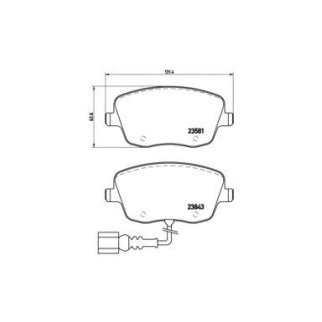 Колодки тормозные передние к-кт brembo P 85 077 фото