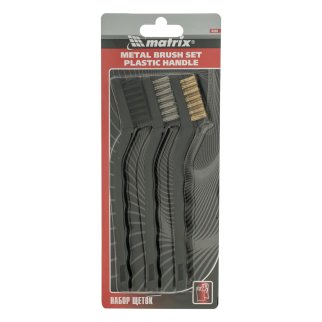 Набор щеток, 3 шт. металлические с пластмассовой ручкой, малые MATRIX 74860 фото 8