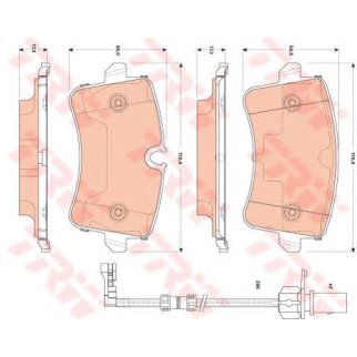 Колодки тормозные задние дисковые к-кт TRW GDB1867 фото