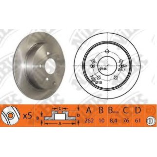 Диск тормозной задний NiBK RN1386 фото
