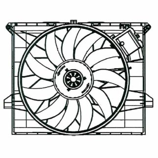 Э/вентилятор охл. для а/м Mercedes-Benz ML (W164) (05-)/GL (X164) (06-) (с кожухом) (850W) LUZAR LFK 15165 фото 3