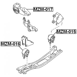 Опора двигателя задняя FEBEST MZM-015 фото 2